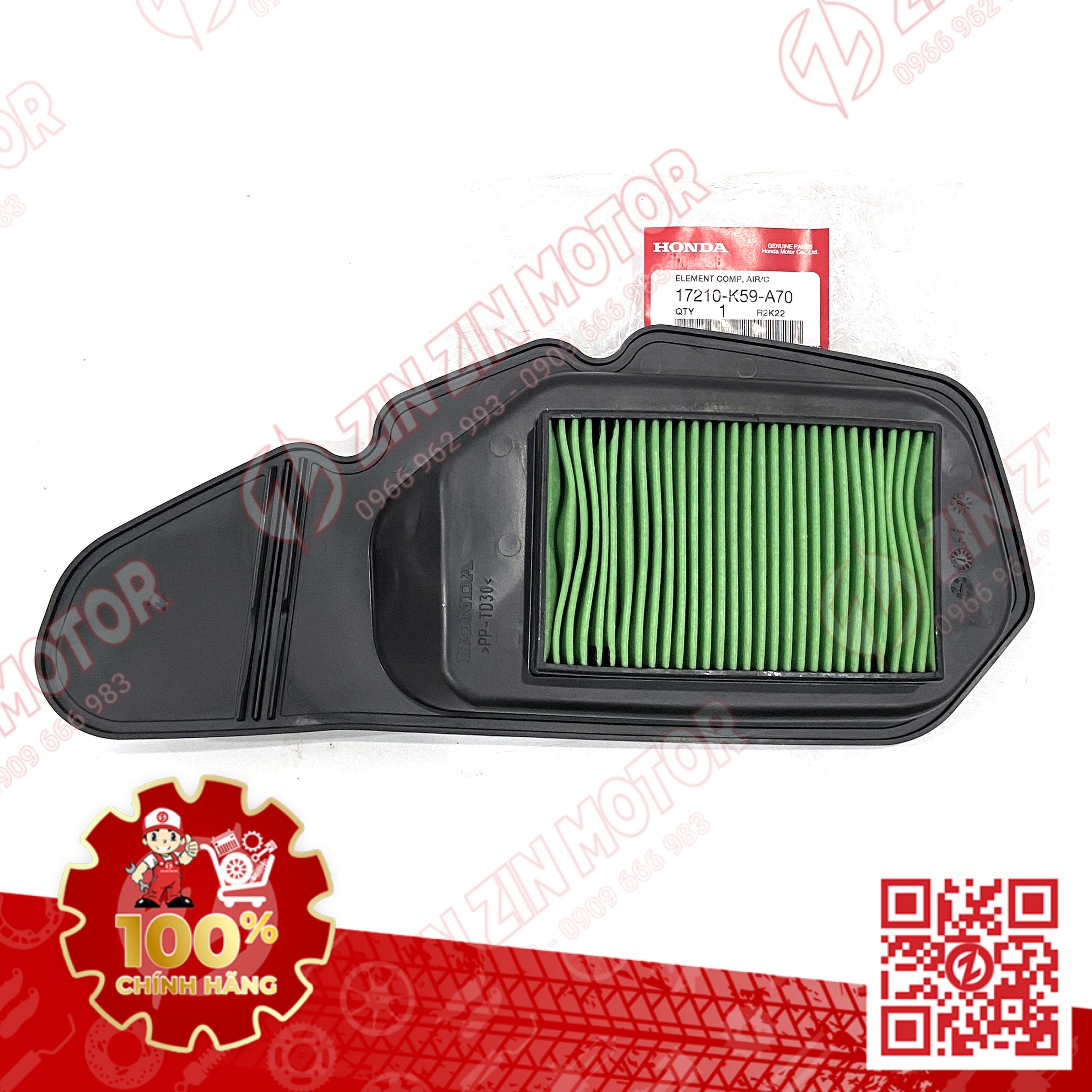 Filter wind Vario 150 K59J 2019, click 150i 2018 17210k59a70, 17210-k59-a70 genuine