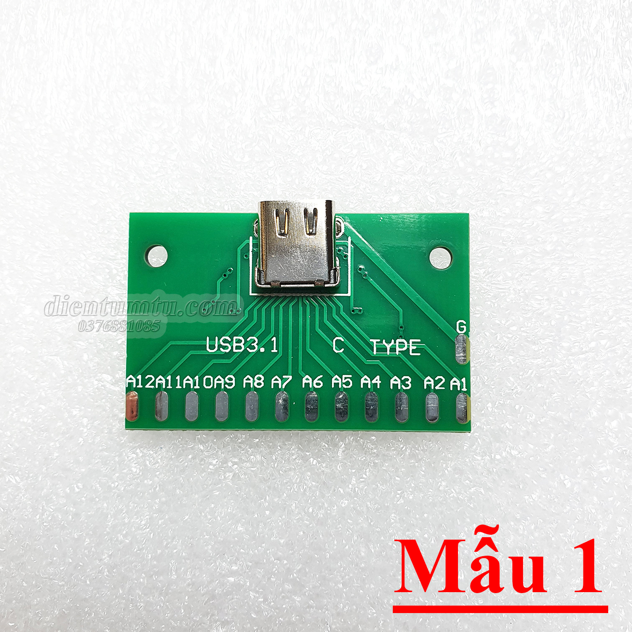 Mạch ra chân cổng usb 3.1 type c sang dip 24pin