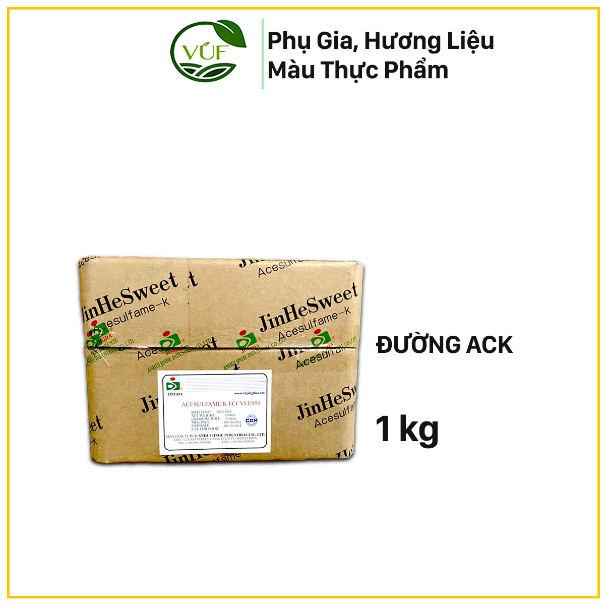 Đường Ack (Acesulfame K) (gói 1kg) - Vietucjsc