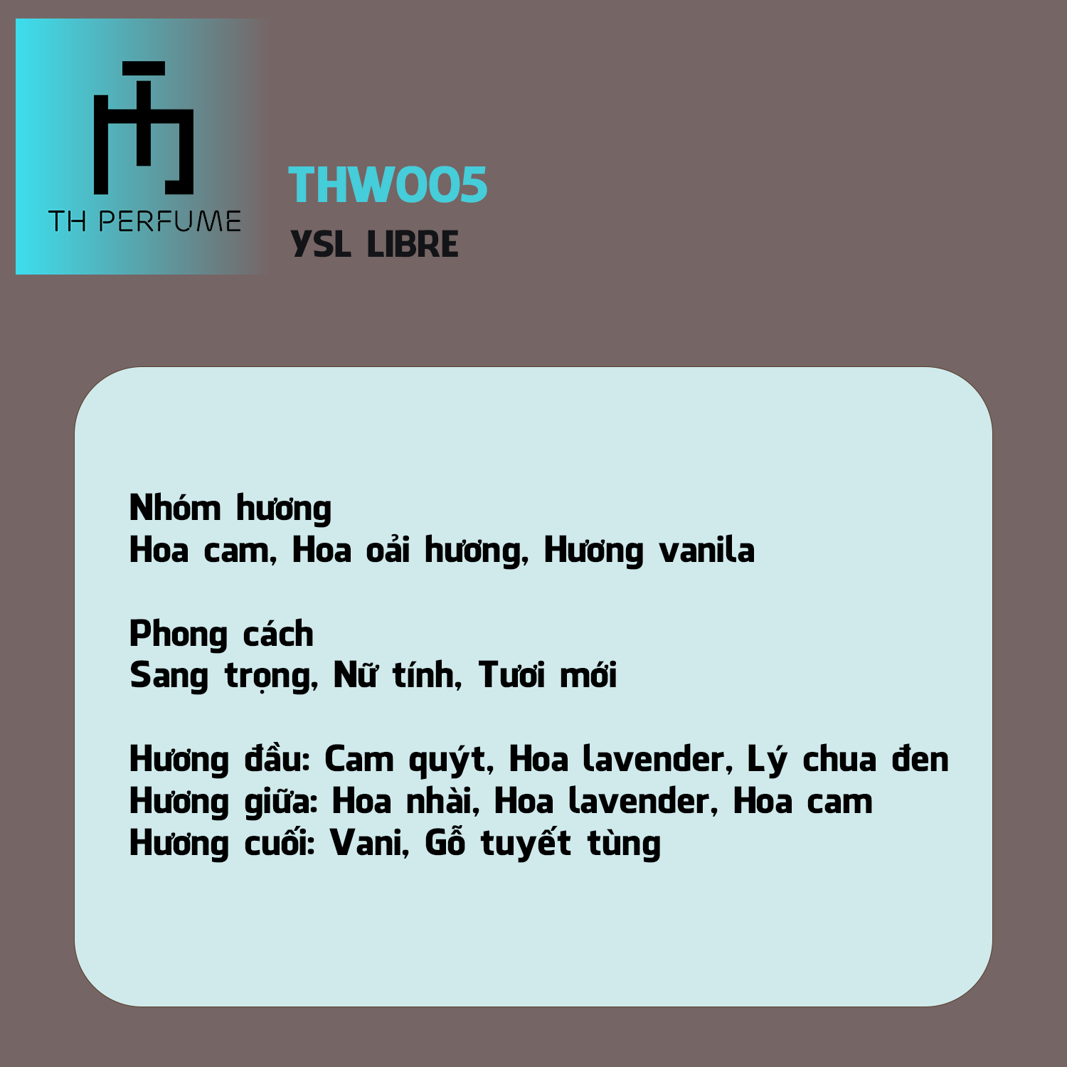 Nước hoa Tinh dầu - YSL Libre - THW006