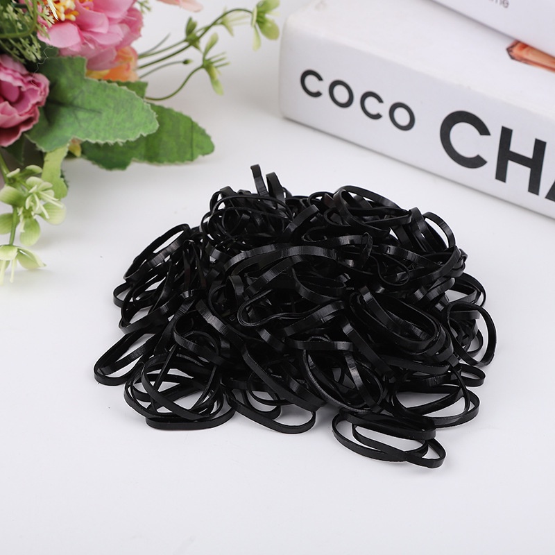 Thun đen buộc tóc 1kg, thun cột tóc giá sỉ 20g, 50g