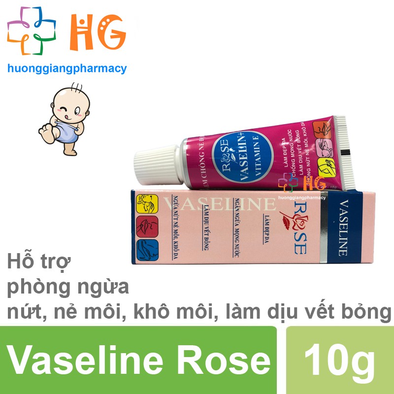 Kem nẻ Vaseline Rose - Hỗ trợ phòng ngừa nứt, nẻ môi, khô môi, làm dịu vết bỏng
