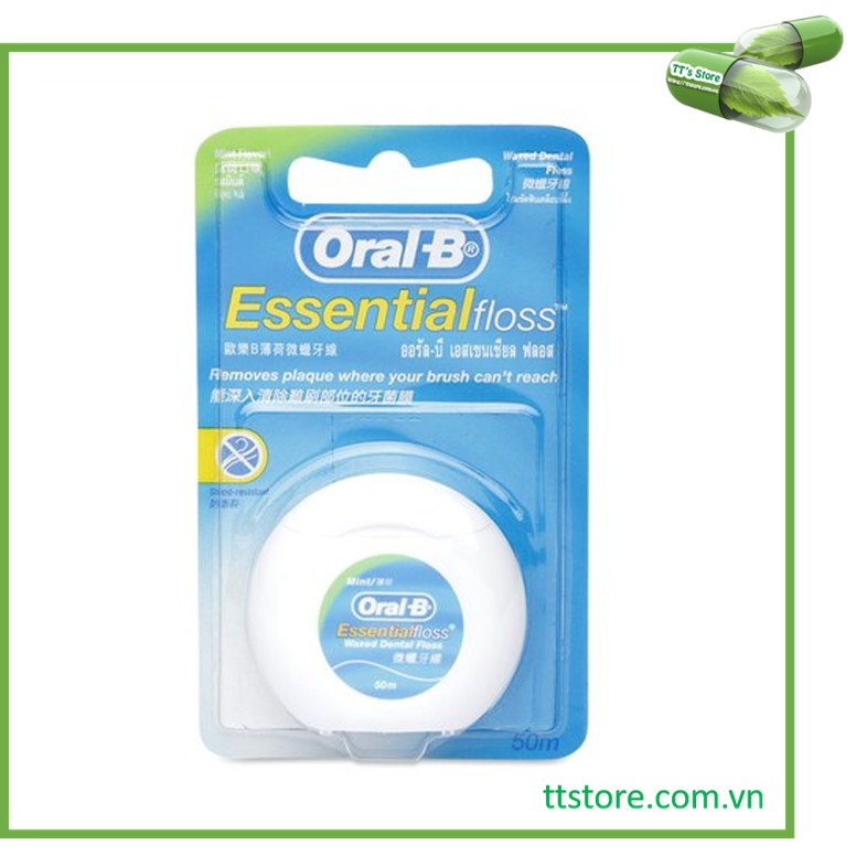 [HCM]Chỉ nha khoa ORAL B Essential floss [Cuộn 50m]
