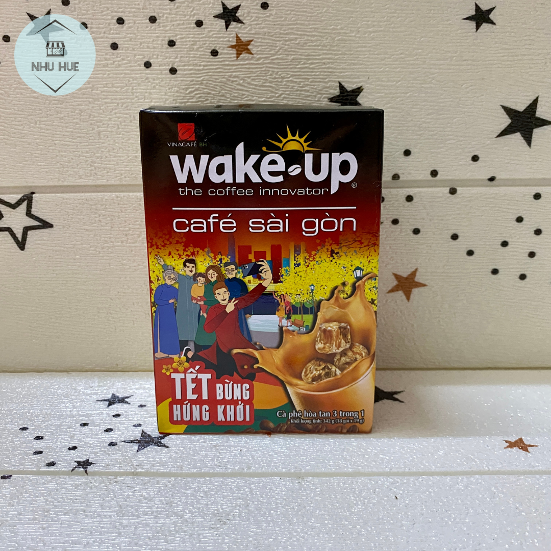 Cà phê VinaCafe Wake up Sài Gòn (hộp 18 gói x 19g)