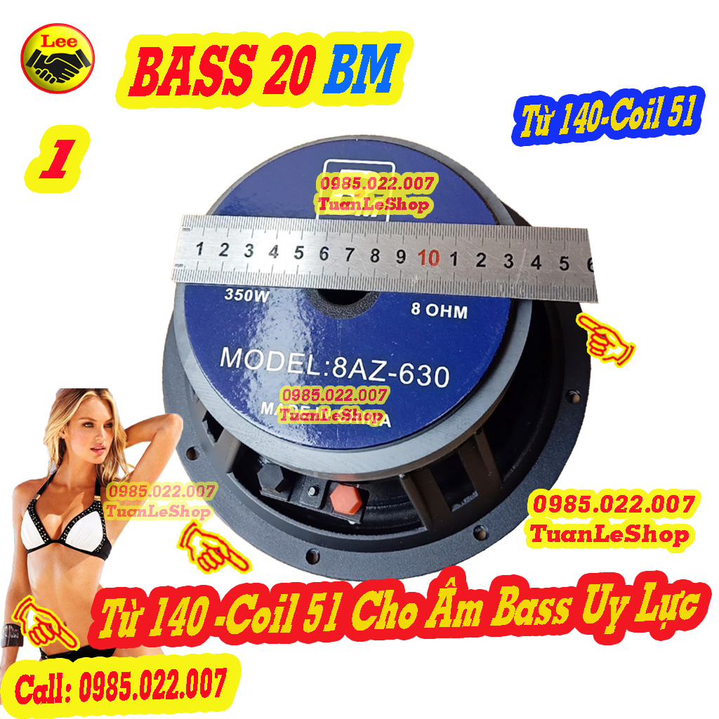 Loa bass 20 coi 51 tu 140 b m cao cấp - giá 01 chiếc loa 2 tac coi 51