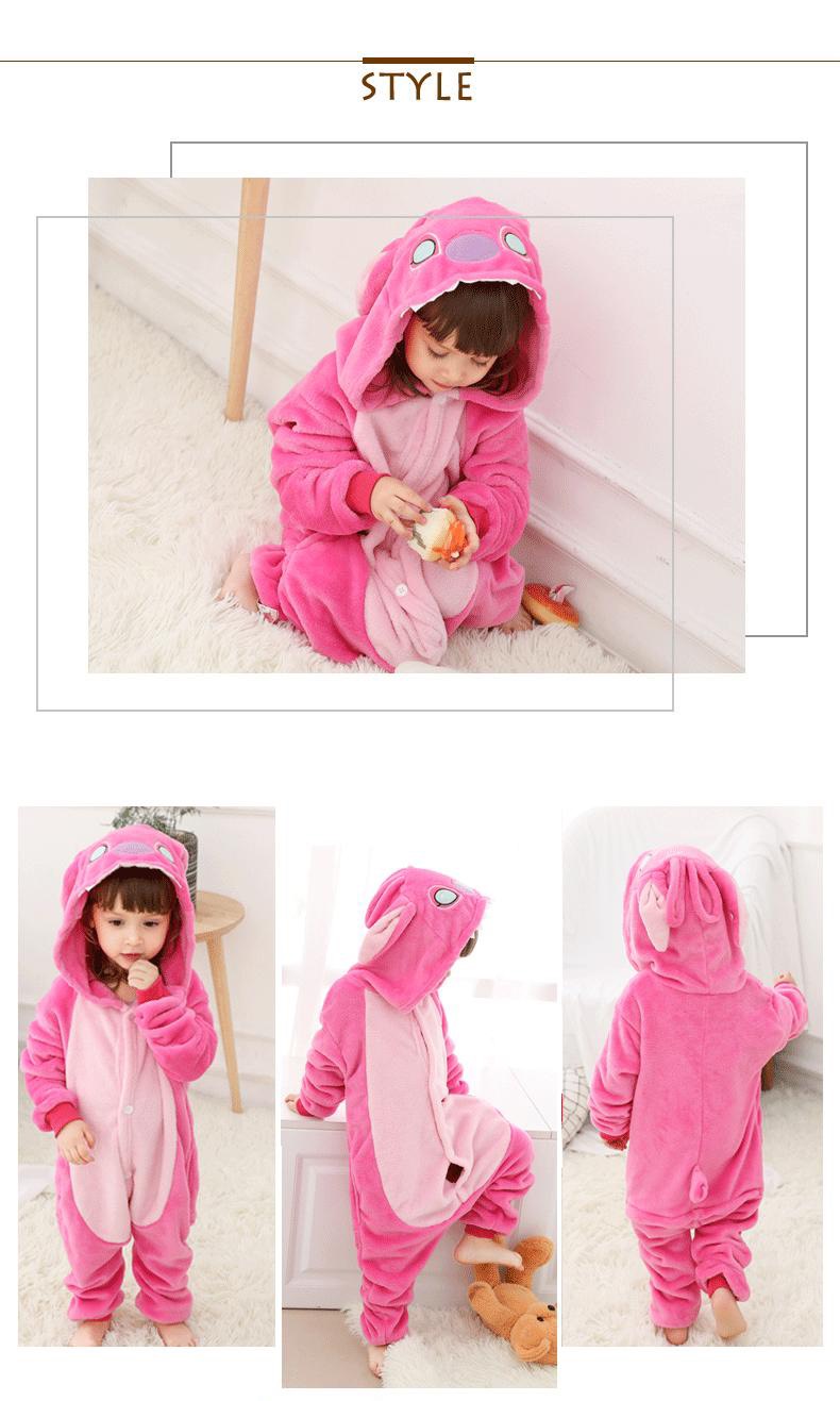 Bộ Đồ Thú Stitch Hồng Đủ Size