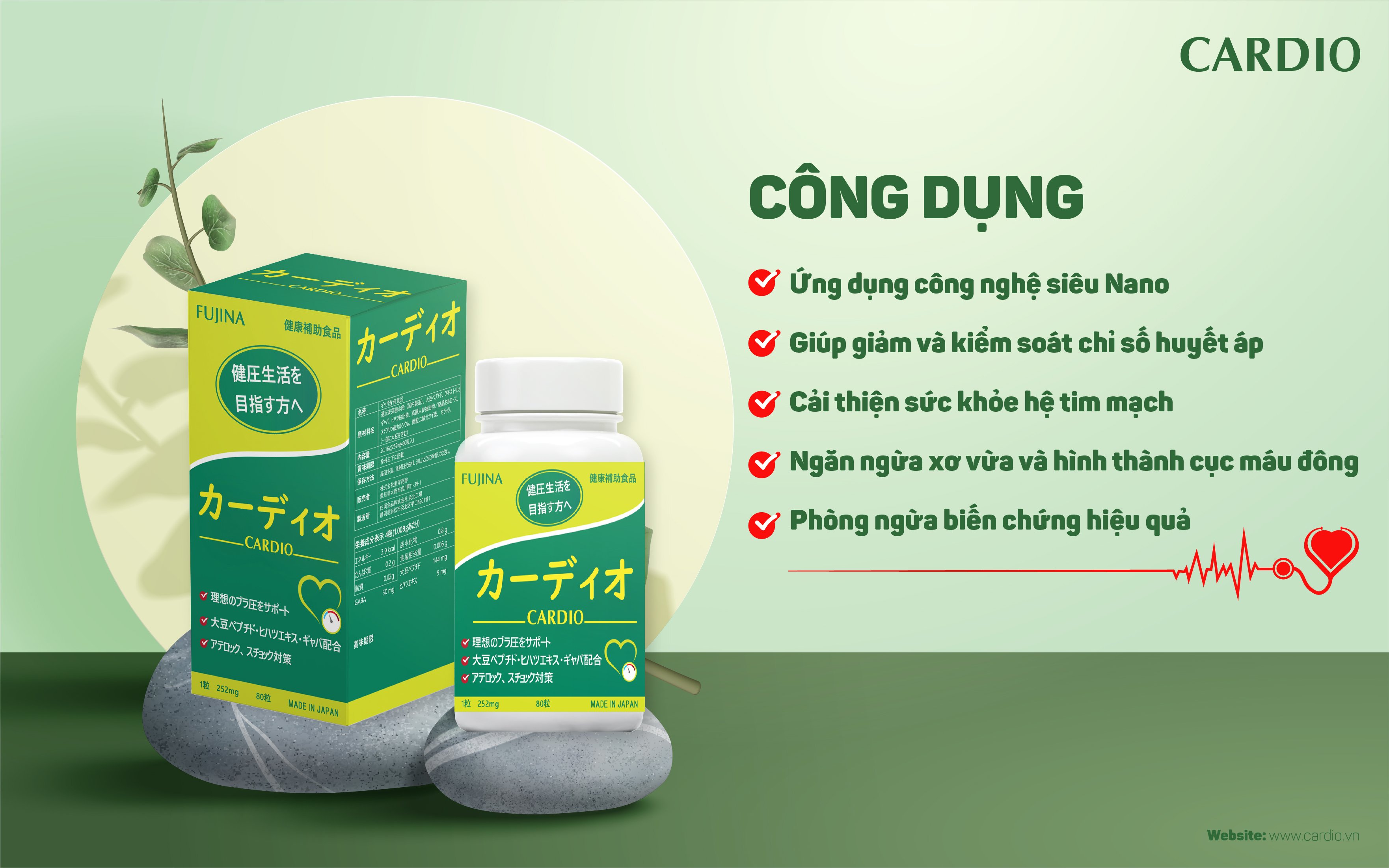 [Nhập RS0822 giảm 30k cho đơn 99k]Viên ổn định huyết áp CARDIO