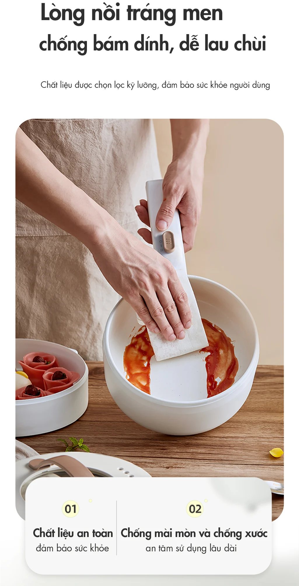 [Genuine] buy 800W advanced 1.6L bear multi-function cooking pot (with steamer), self power off when temperature is overloaded safe to use 18 months warranty, 1 to 1 exchange.