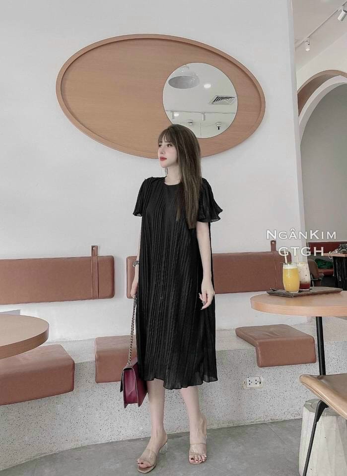 Váy bầu, đầm bầu dâp ly dáng suông thiết kế