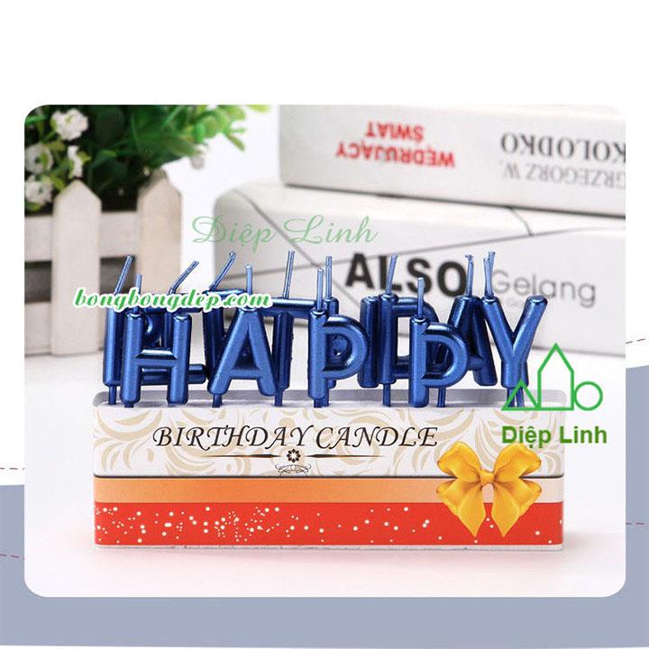 Bộ nến chữ happy birthday _trang trí bánh sinh nhật ,bánh kem - nến sinh nhật - nến trang trí