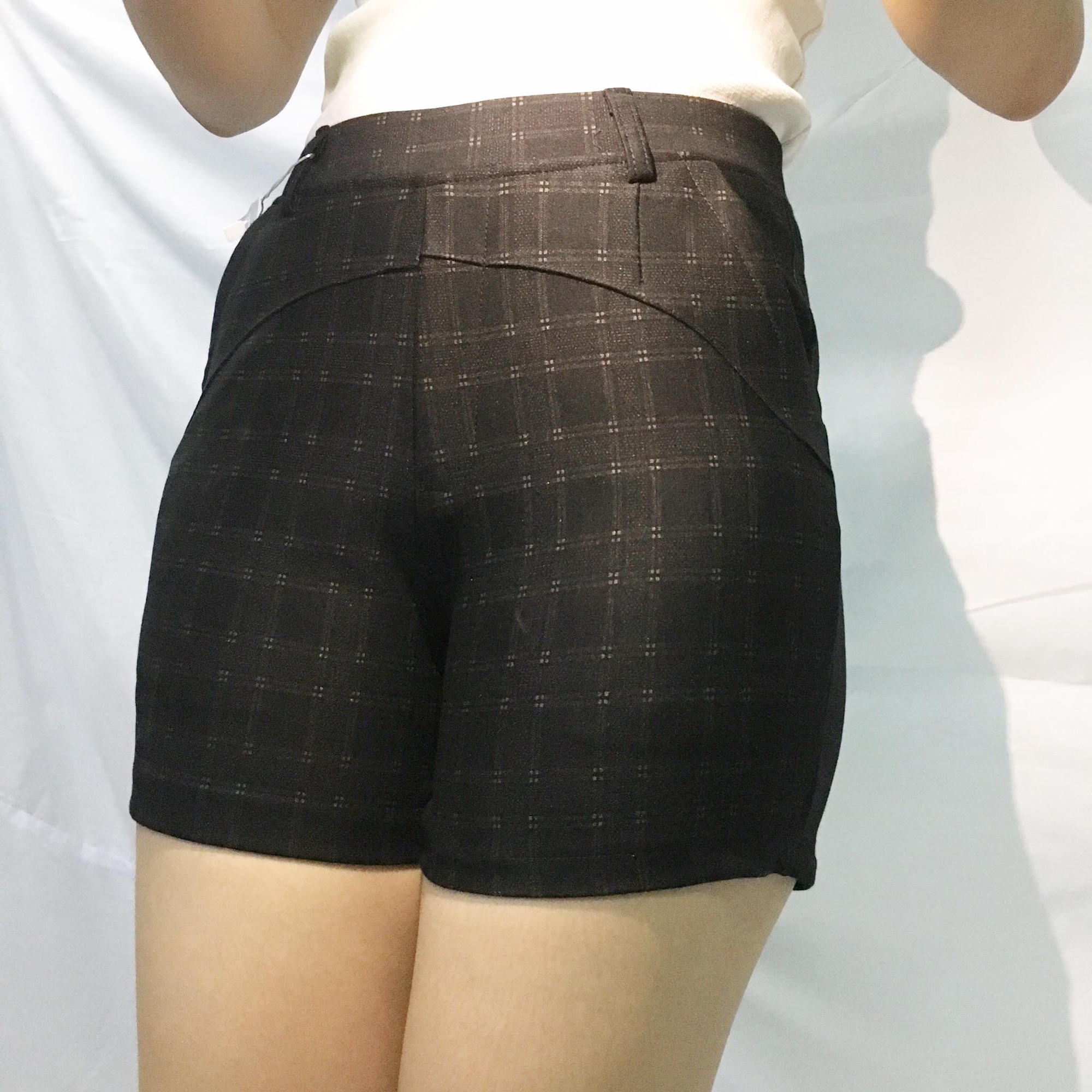 Quần đùi lưng thun sọc caro thời trang(size 40-65kg)