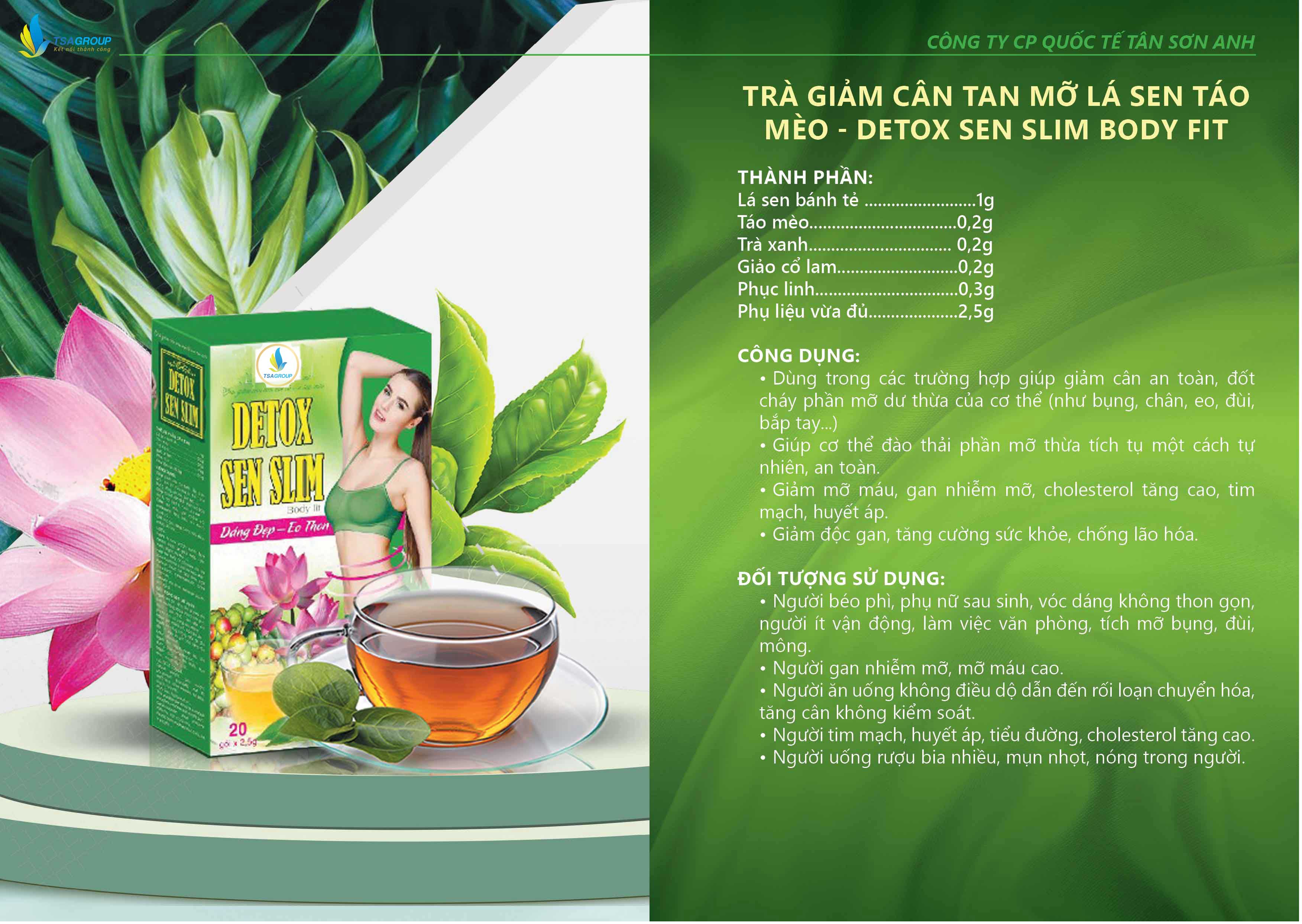 Trà giảm cân Detox Sen Slim