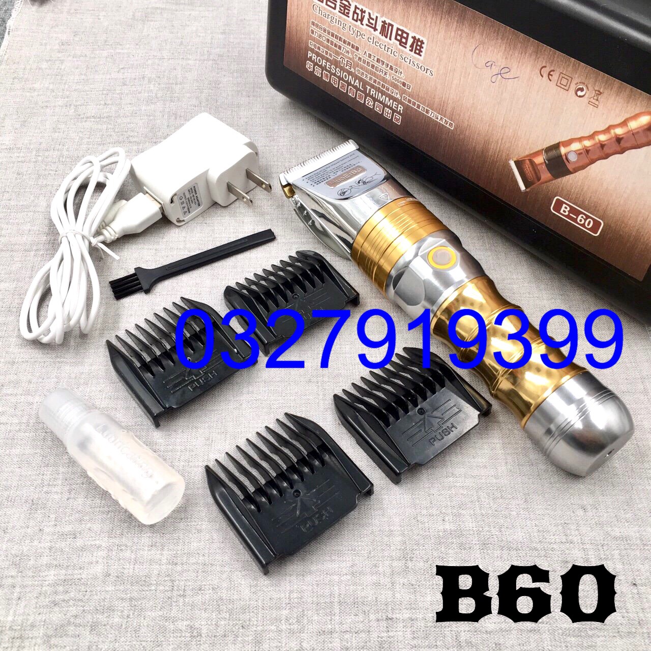 Tông đơ cắt tóc chuyên nghiệp Pin trâu TOKYO B60