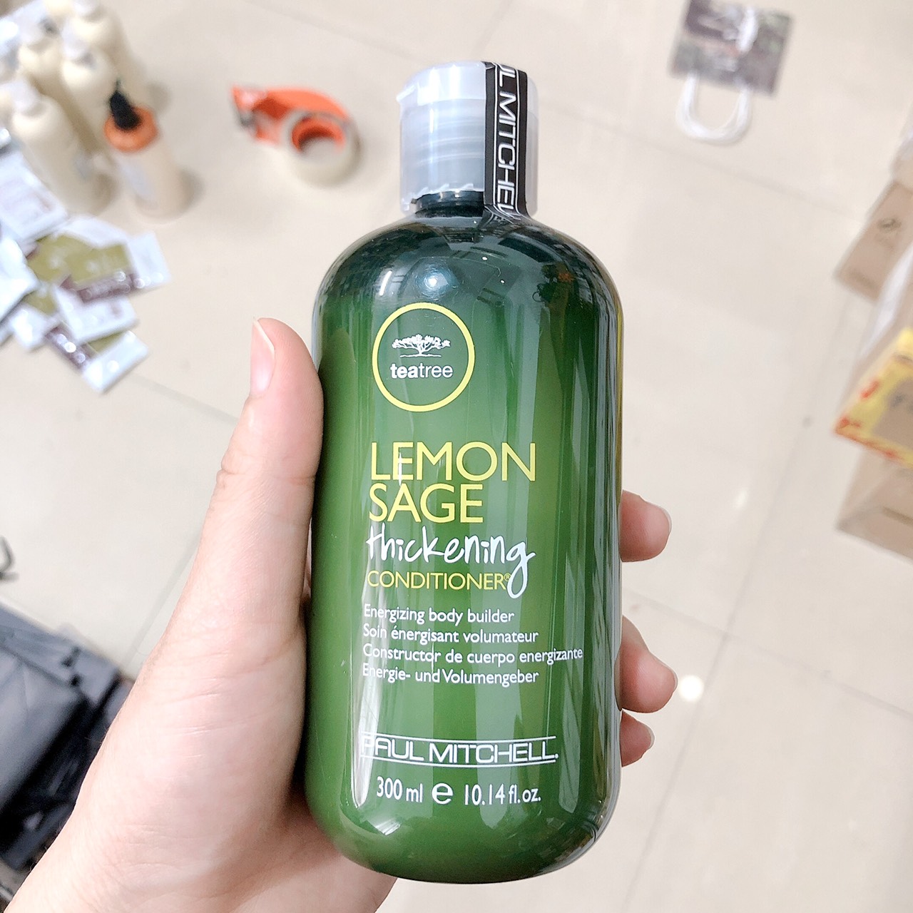 [+Tặng mũ trùm]Dầu xả tóc dầu Paul mitchell Lemon Sage Thickening shampoo 300ml (USA)