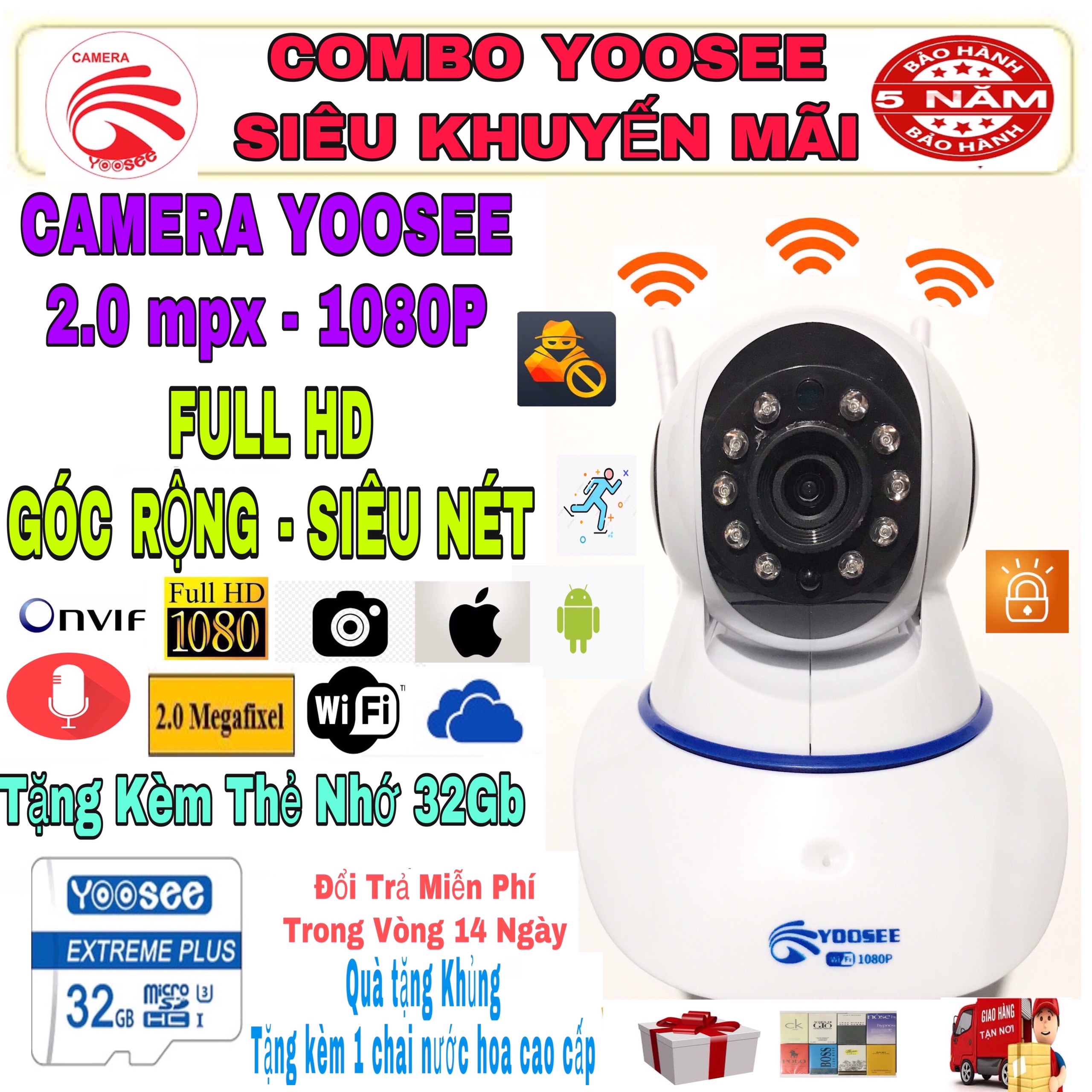 >> BÁO GIÁ CAMERA YOOSEE WIFI 3 RÂU 2.0 - HỖ TRỢ TIẾNG VIỆT 2019 ĐỘ PHÂN GIẢI FULL HD 2.0MP 1920X1080P KHÔNG DÂYCAMERA TR | Shopee Lazada Sendo Tiki mới nhất 86 (KÈM Thẻ Nhớ SD YOOSEE 32 GB. BẢO HÀNH 5 Năm) Camera IP Wifi Yoosee 3 Râu xoay 360 độ, độ phân giải FULL HD 2.0MP 1920x1080p Không Dây, Camera trong nhà, ngoài trời, Camera hồng ngoại tích hợp ghi âm, lưu trữ dữ liệu.