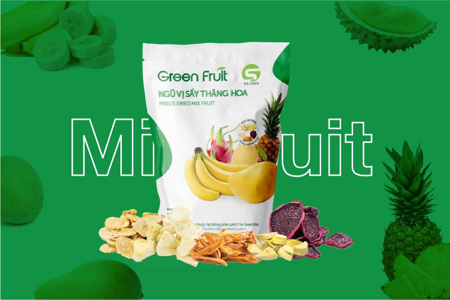 [HCM]GREEN FRUIT – NGŨ VỊ SẤY THĂNG HOA 125g / túi
