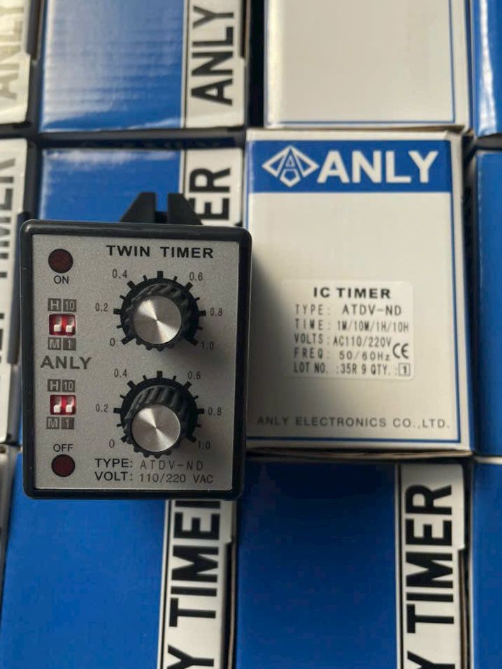 Rơle thời gian đôi anly atdv-n, atdv-nd, 1m ,10m ,1h ,10h relay thời gian luân phiên atdv