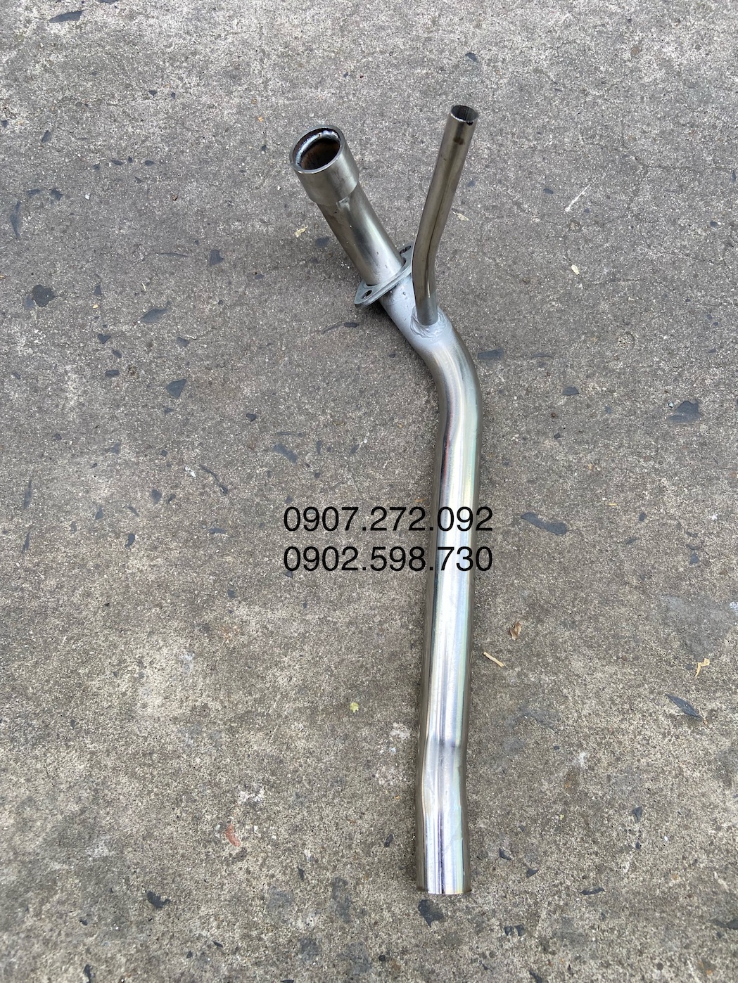 Cổ pô inox 304 gắn pô zin cho sirius xăng cơ