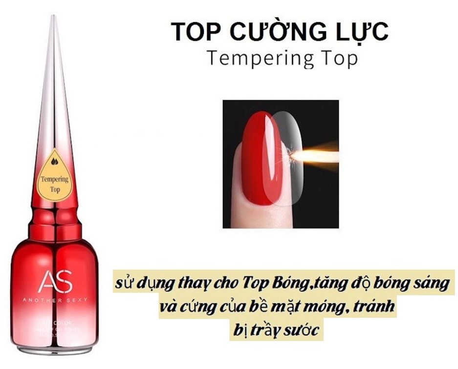 Top Cướng Lực AS Chai Đỏ 15ml Chính Hãng - Sáng Bóng Và Cứng Móng hơn