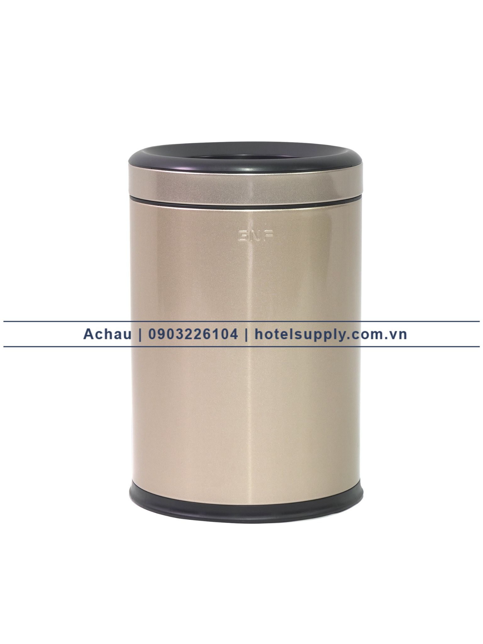 Thùng rác inox văn phòng 2 lớp, không nắp, mã SF8-Y01, dung tích 8 Lít