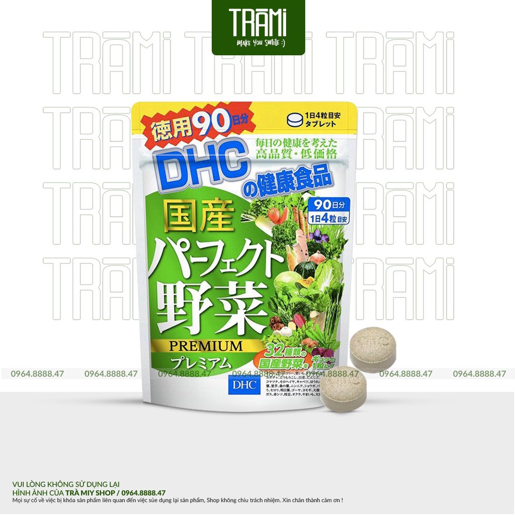 Viên uống rau củ quả tổng hợp dhc perfect vegetable - premium 15 ngày, 30 ngày nhật bản.