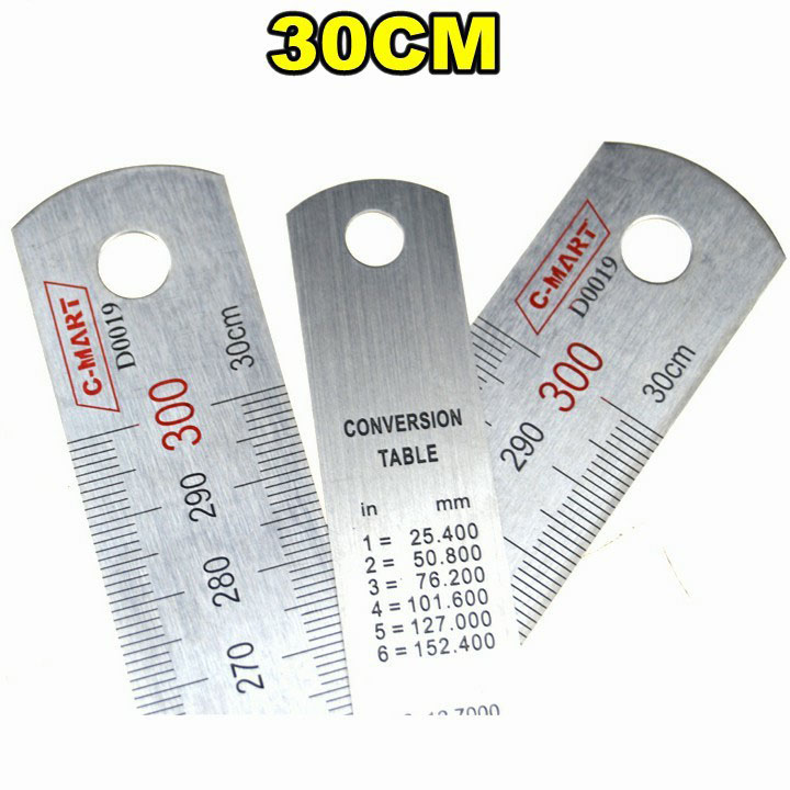 Thước lá c-mart 3t d0019-300, thước thép 30cm