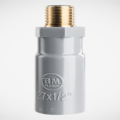 Nối ren ngoài thau 21 ống 21, ren ngoài thau 21 ống 27, ren ngoài thau 27 ống 21, ống nước pvc-u bình minh