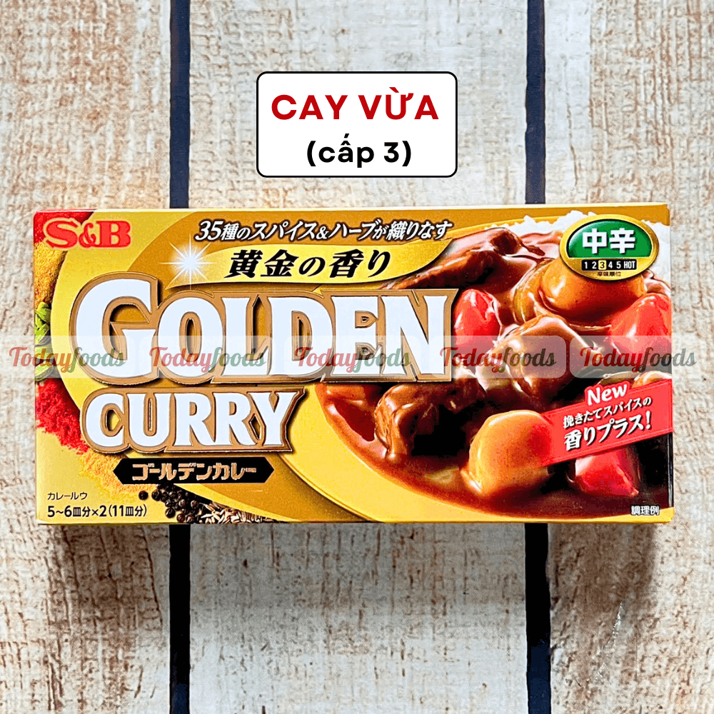Viên Cà Ri Nhật Java Curry | Golden Curry vị Cay Vừa / Mặn Ngọt (hộp 5-6 phần ăn) (Viên nấu cà ri)