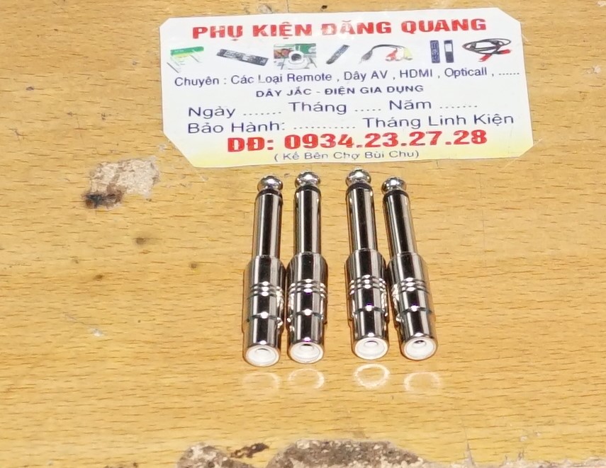 combo 4  jack chuyển 6ly ra av inox