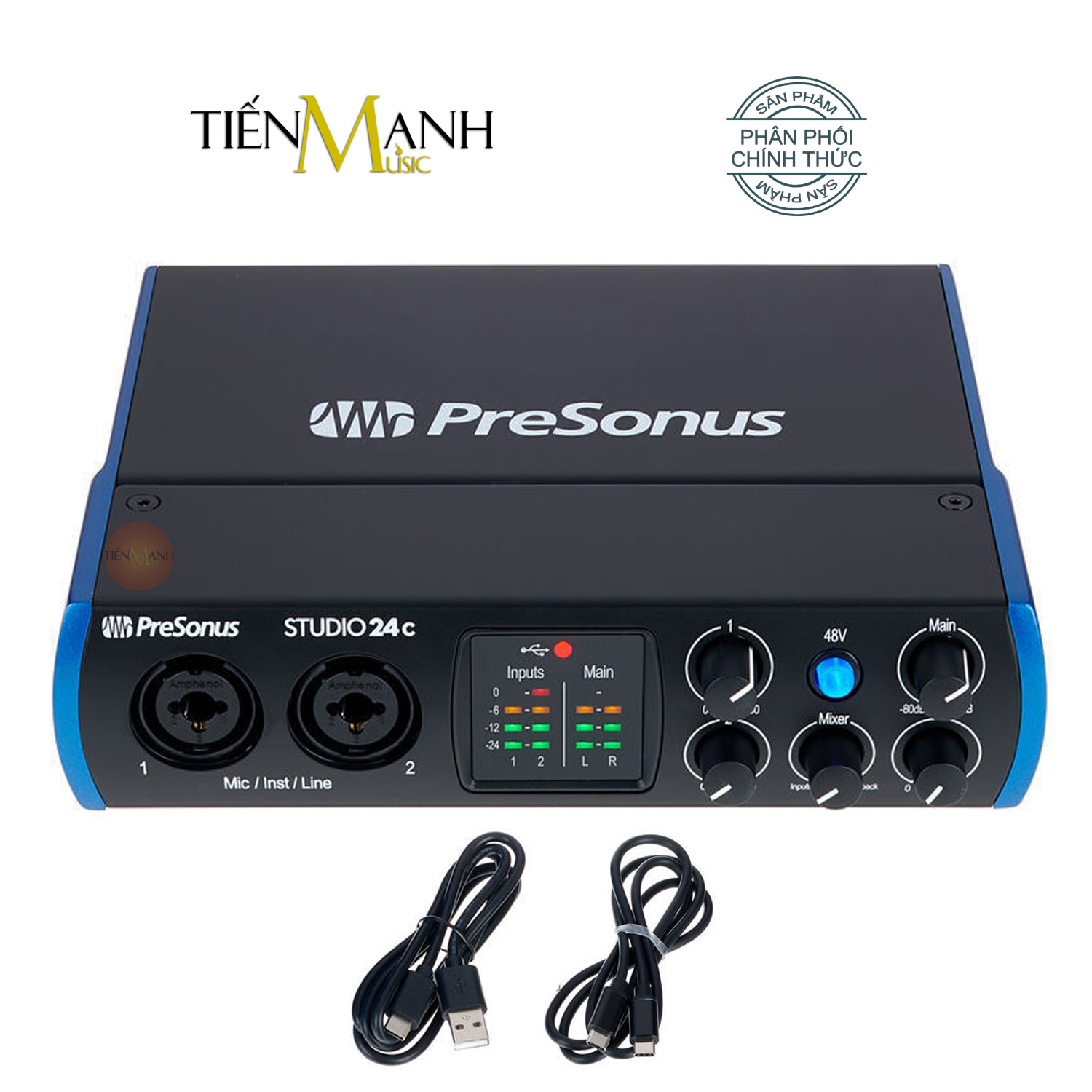 Soundcard PreSonus studio 24C-sound card set audio receiver and livestream audio interface 24 C