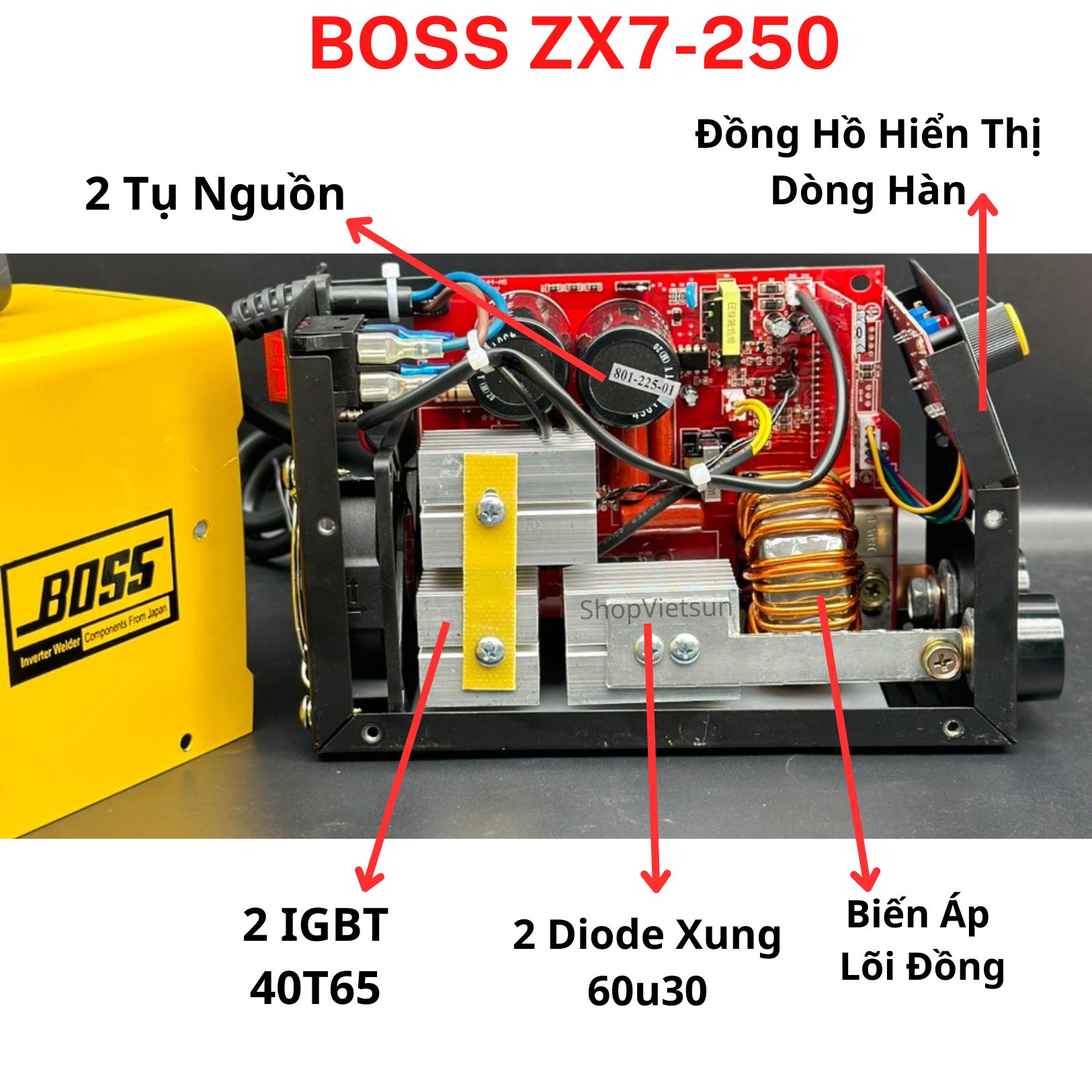Máy Hàn Điện Tử Boss 250a mini, máy hàn điện tử mini,