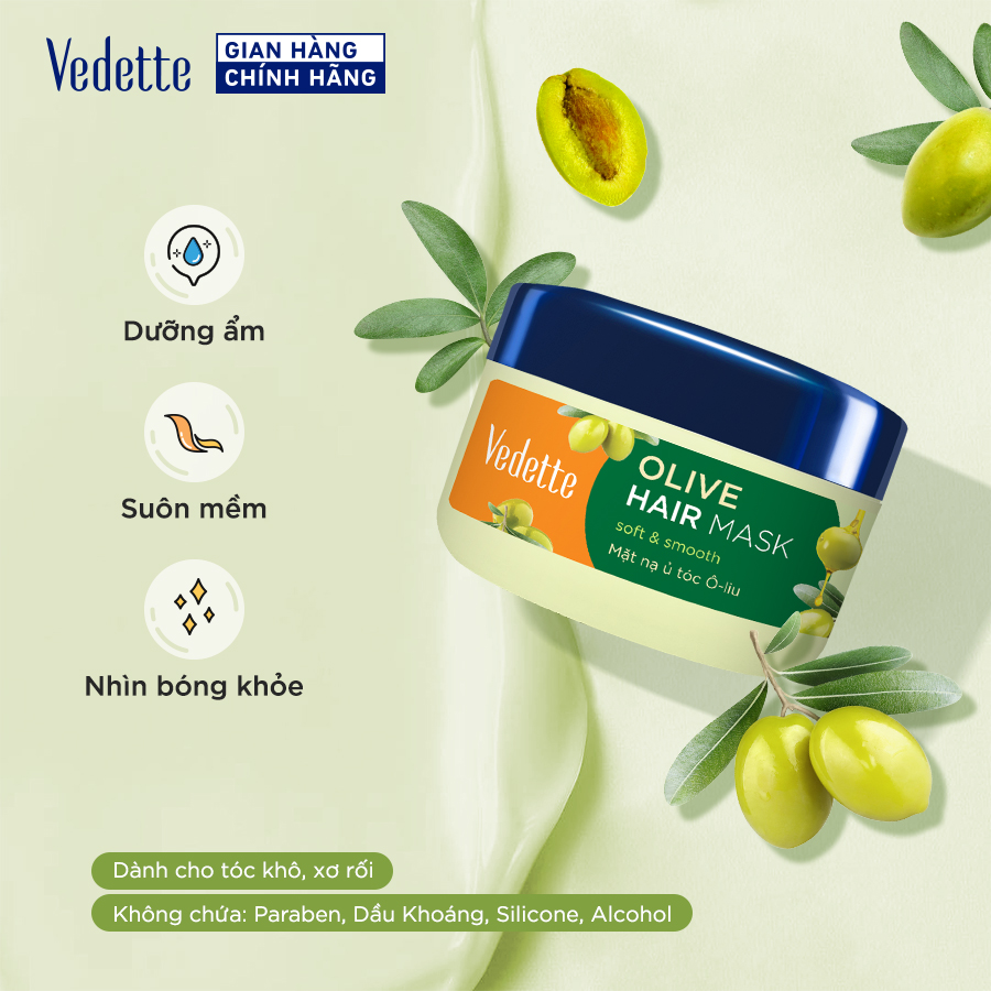 Mặt Nạ Ủ Tóc Vedette Ô-liu (Olive)145ml