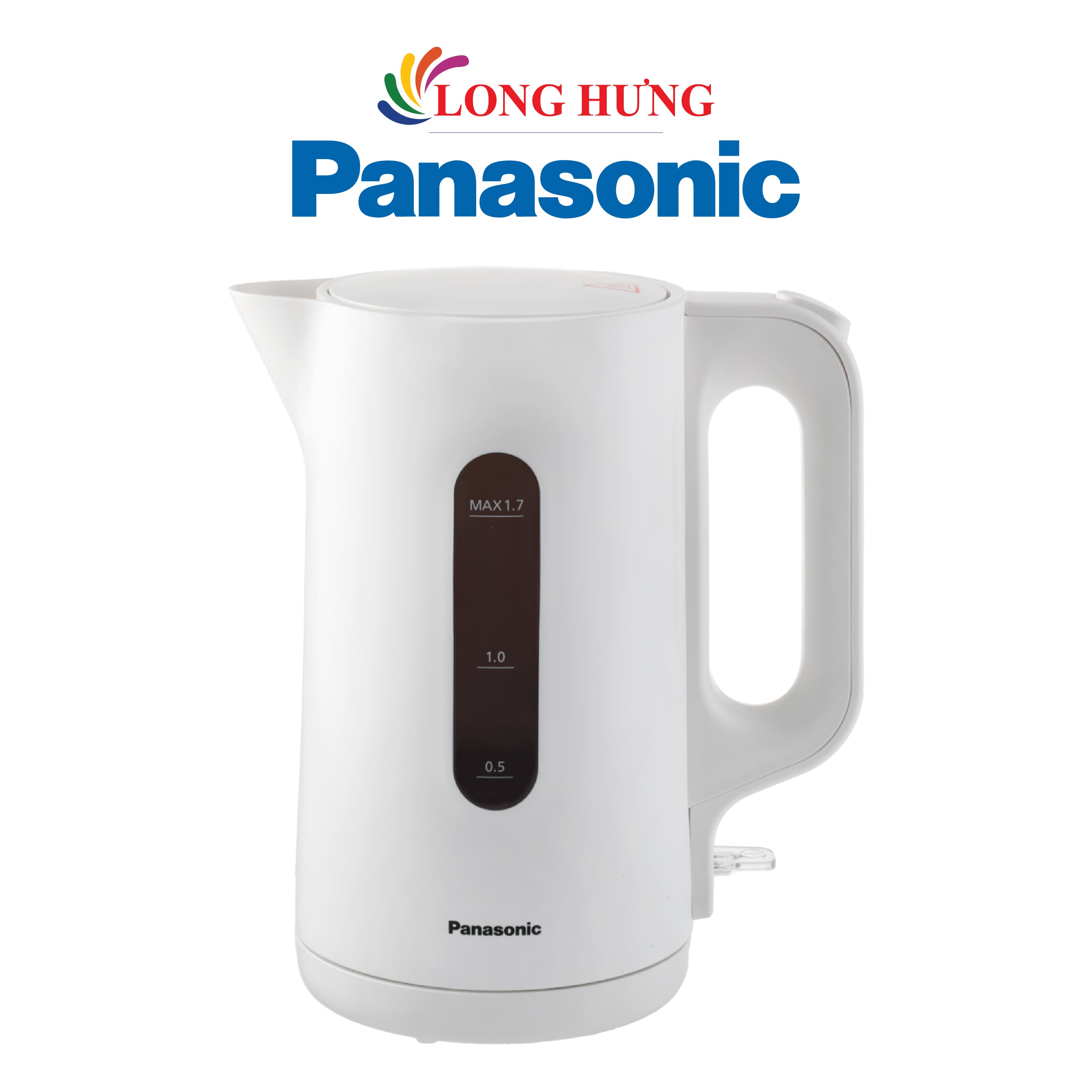 Bình đun siêu tốc Panasonic NC-K101WRA - Hàng chính hãng - Tự ngắt khi nước sôi, chỉ hoạt động khi lắp khớp thân máy