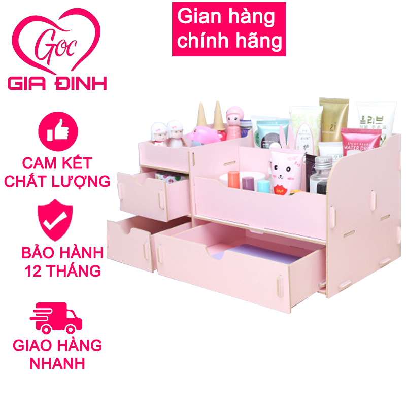 Hộp gỗ đựng đồ trang điểm