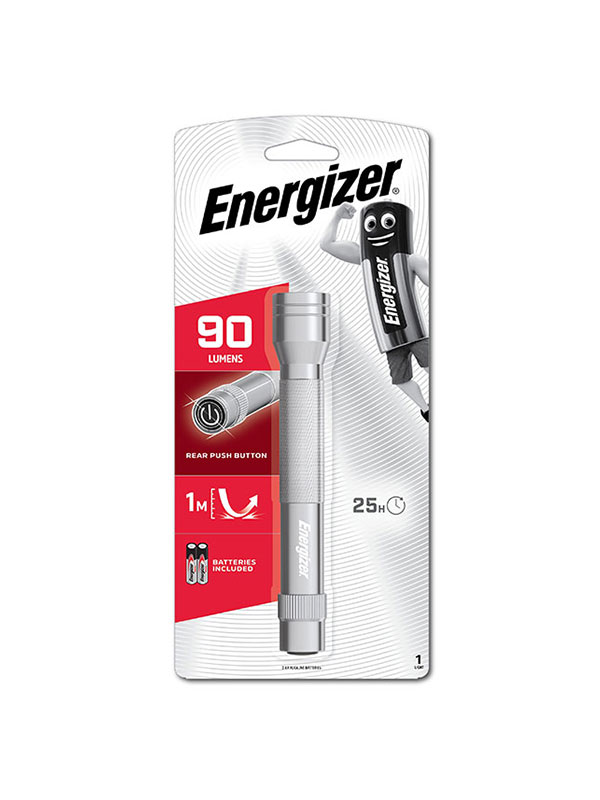 Đèn pin Energizer Led Metal Light độ sáng 90 Lumens (Sử dụng 2 viên AA - đã kèm sẵn pin)