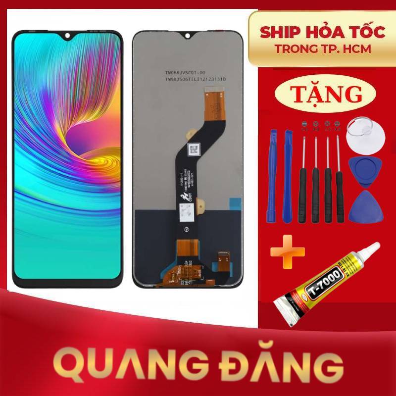 Bộ màn hình tecno spark 9 /spark 8c tặng keo dán và bộ sửa 9 món