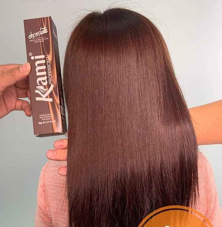 kem nhuộm phủ bạc màu nâu đỏ (kèm oxi và găng tay)