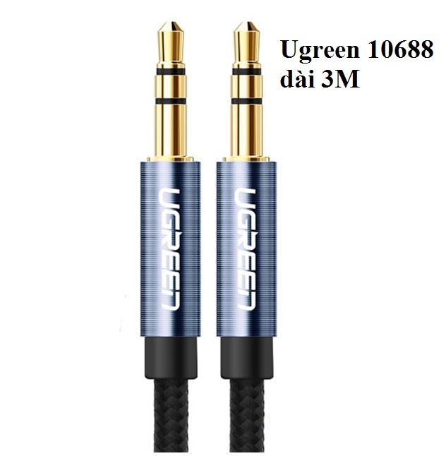Cáp Audio 3.5mm (M/M) Ugreen ( 0.5m 50360 , 0.5m 10684 / 1.5m 10686 / 3m 10688 ) Chính Hãng