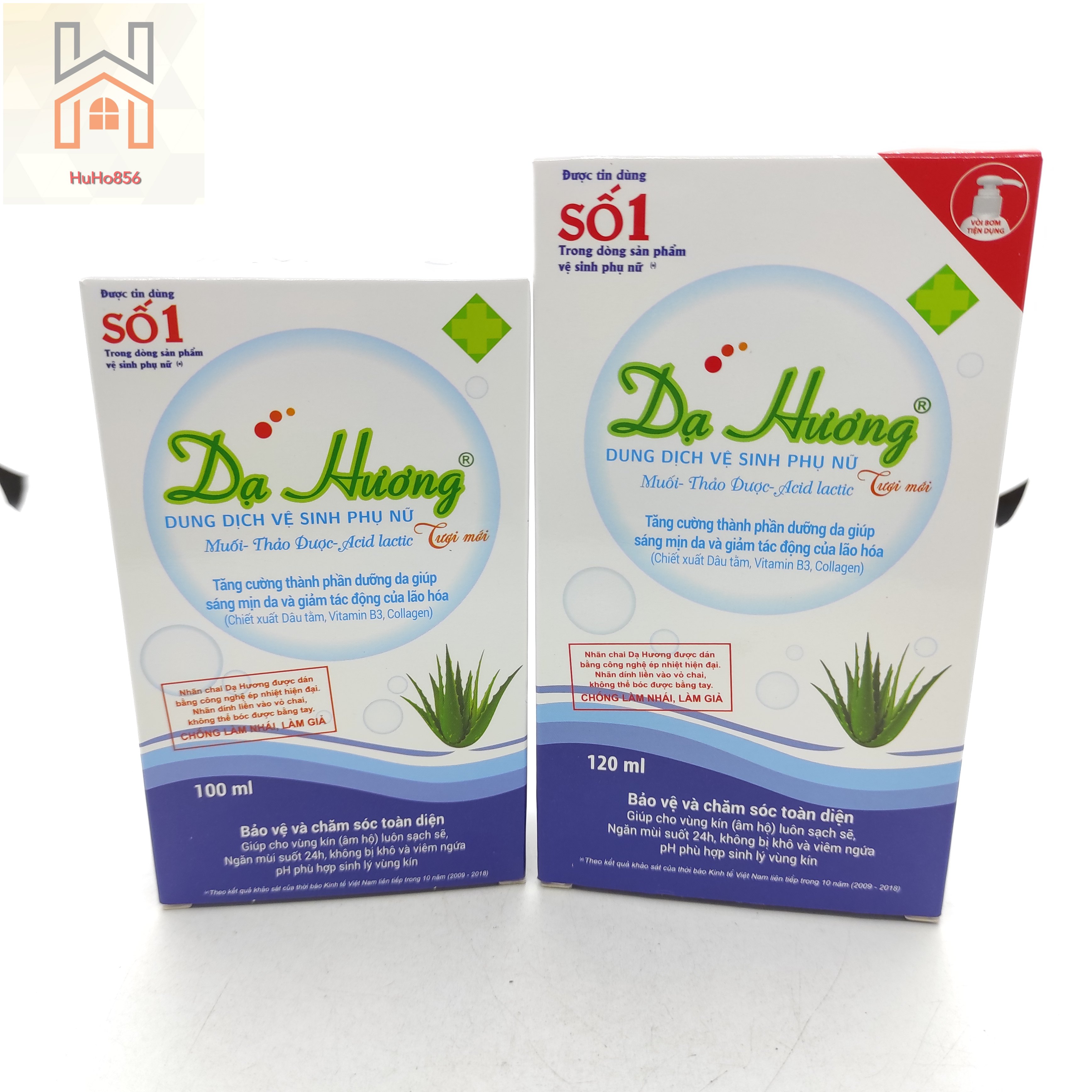 Dung dịch vệ sinh phụ nữ dạ hương lô hội 120ml & 100ml