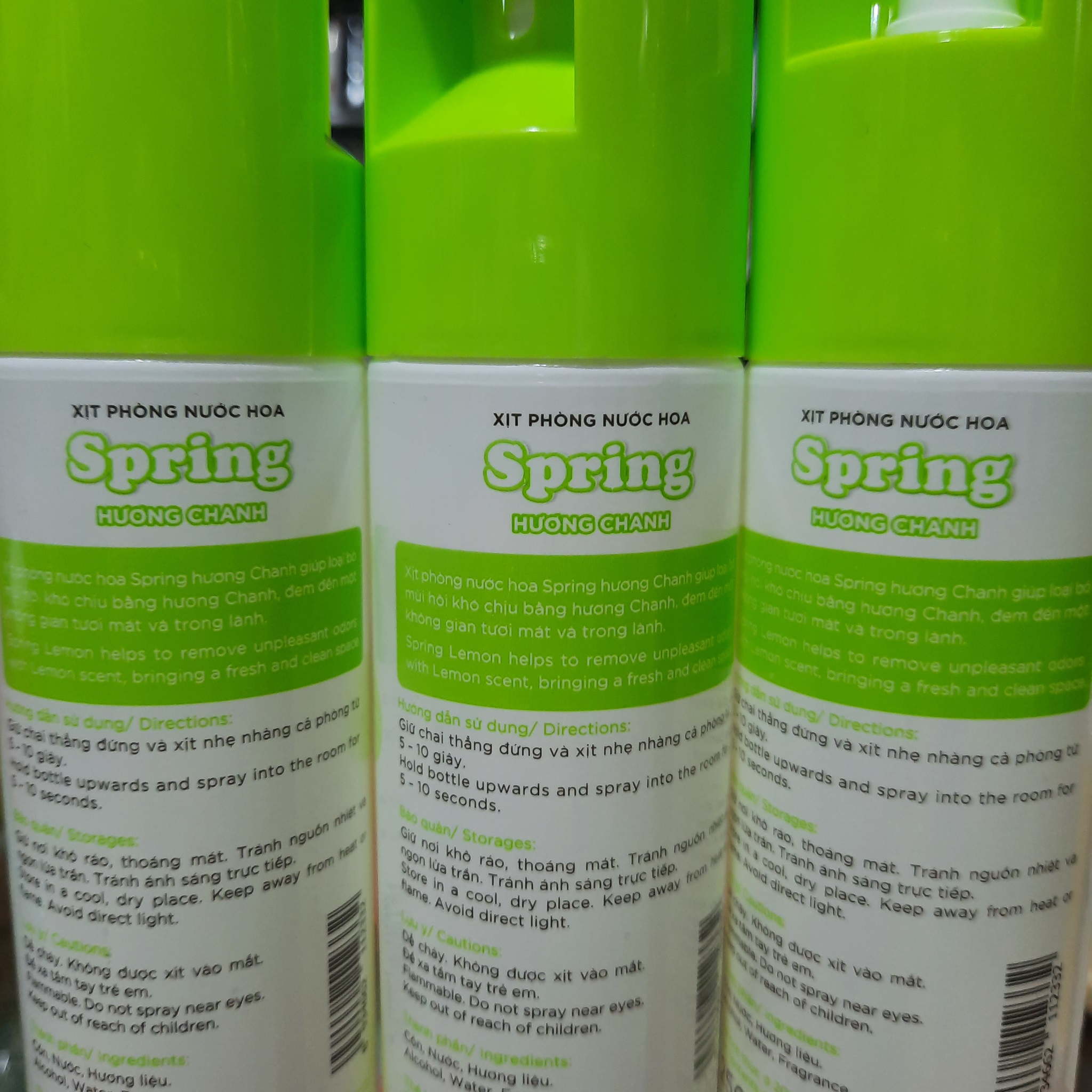 Xịt phòng Spring hương chanh 225ml