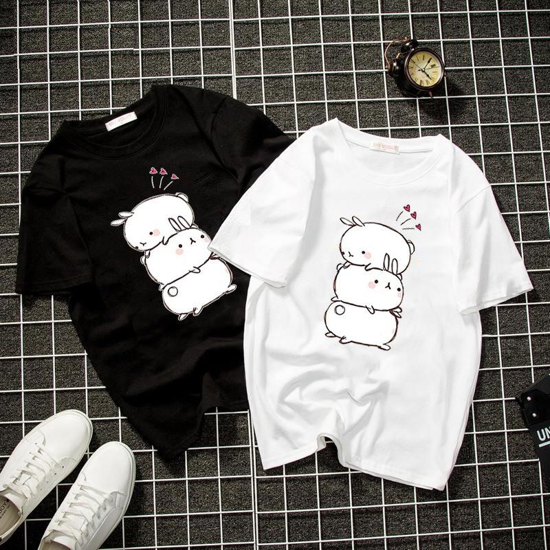 [Hoàn Tiền 15%] Áo thun unisex chibi 3 con mèo dễ thương form rộng vải dày mịn 2019T1263