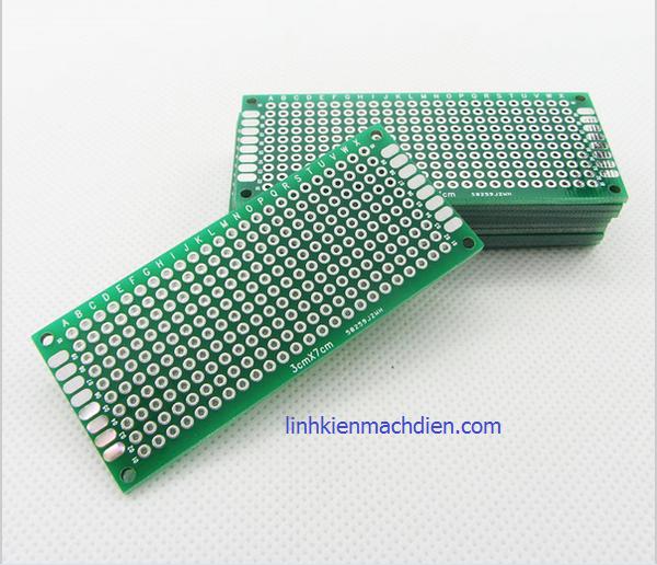 [HCM]PCB Đục Lỗ 2 Mặt 3 X 7 Cm (Loại Tốt)