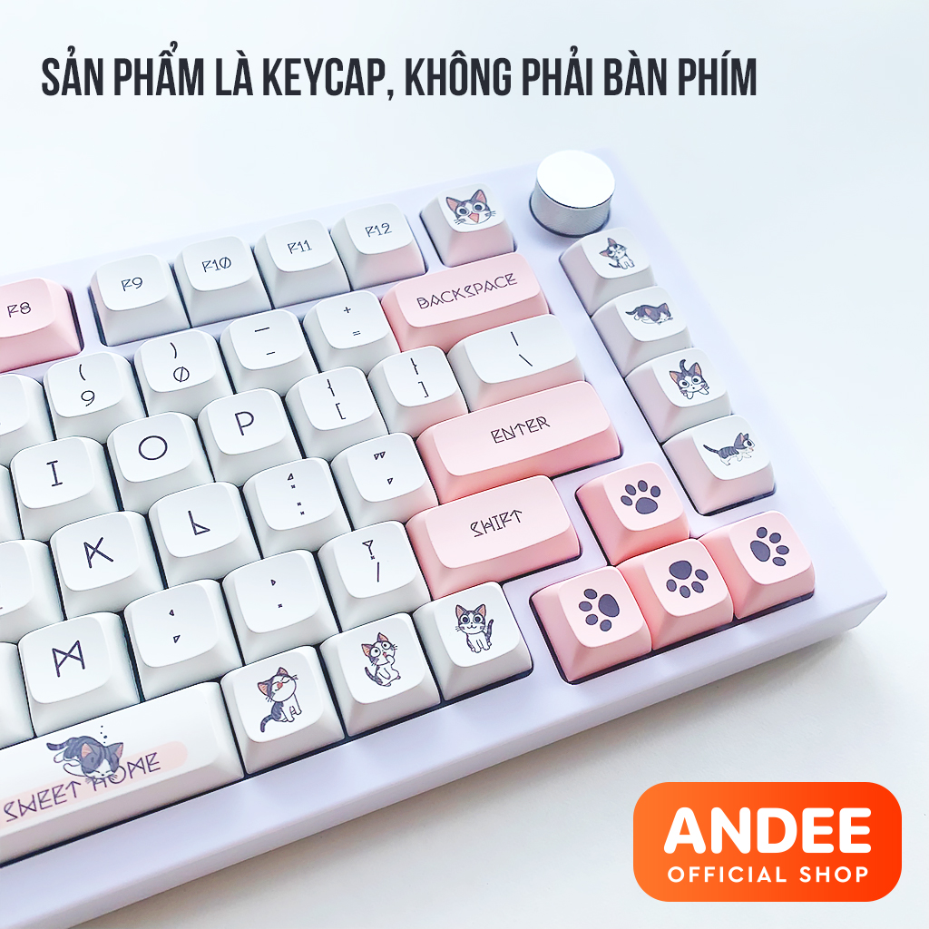Keycap nút bàn phím XDA Hamster Ice Cream Cat Meow 9mm PBT nhiều màu dễ thương cho bàn phím cơ