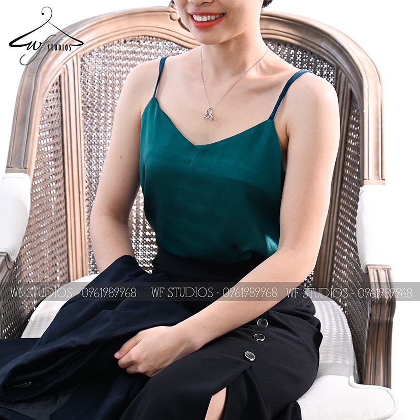 Áo hai dây nữ lụa cao cấp, mát, mịn, không nhăn - AD01 - wfstudios