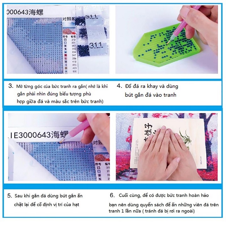 Tranh đính đá Thuận buồm xuôi gió Lv089