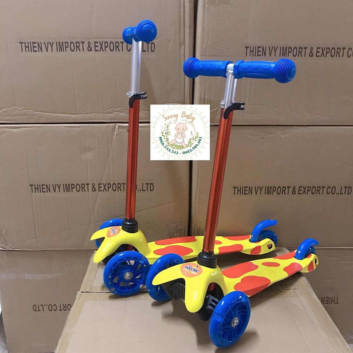 [HCM] Xe Trượt Scooter 3 Bánh Có Đèn Grow Abbott