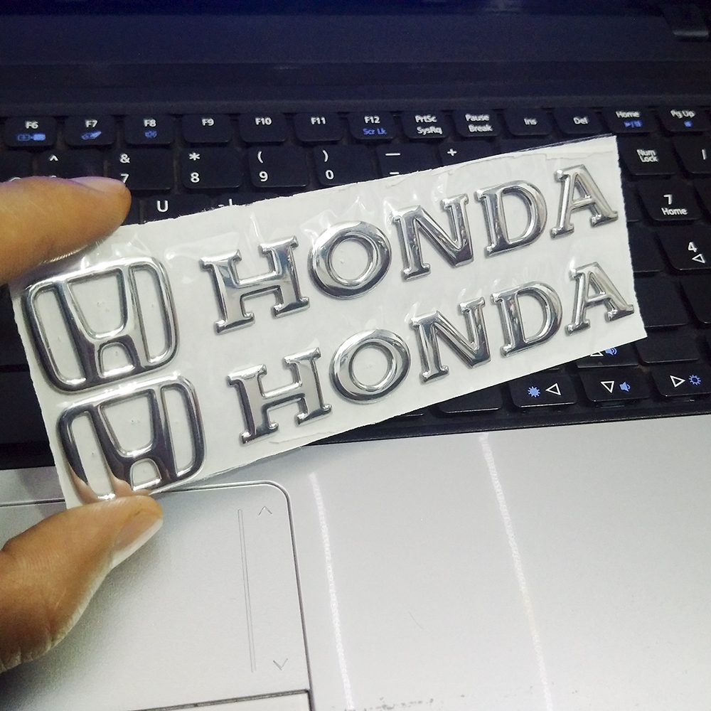 Cặp tem Honda 3D Nổi - HD Bạc