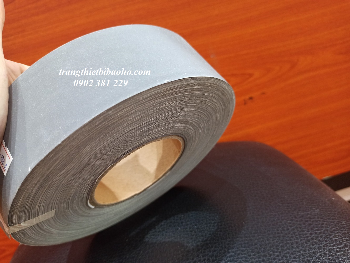 Cuộn dây phản quang vải poly màu xám bản 5cm*100m (ORP-0001)