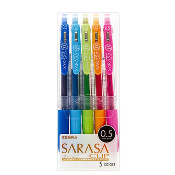 Set bút bi gel Zebra Sarasa clip Nhật Bản cỡ 05