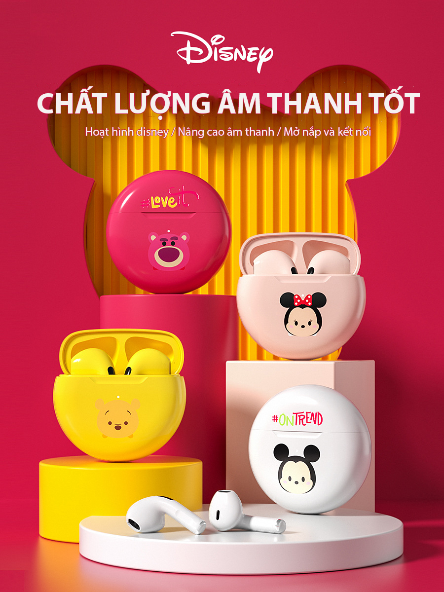 Tai Nghe Không Dây Disney KD-17 Loa Bluetooth Tích Hợp Micrô, Điều Khiển Từ Xa, Chất Lượng Âm Thanh Tốt